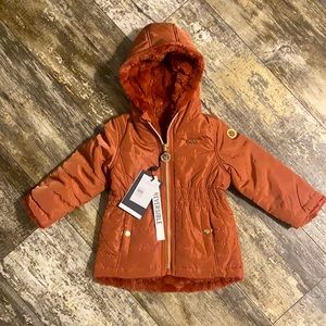 NWT DNKY Reversible 18Month hooded Zip up Jacket
